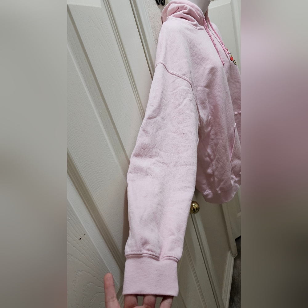 Sanrio Hello Kitty Pink Graphic Hoodie Hotdog Fast Foodie Edition Size Large EUC - Picture 5 of 12
